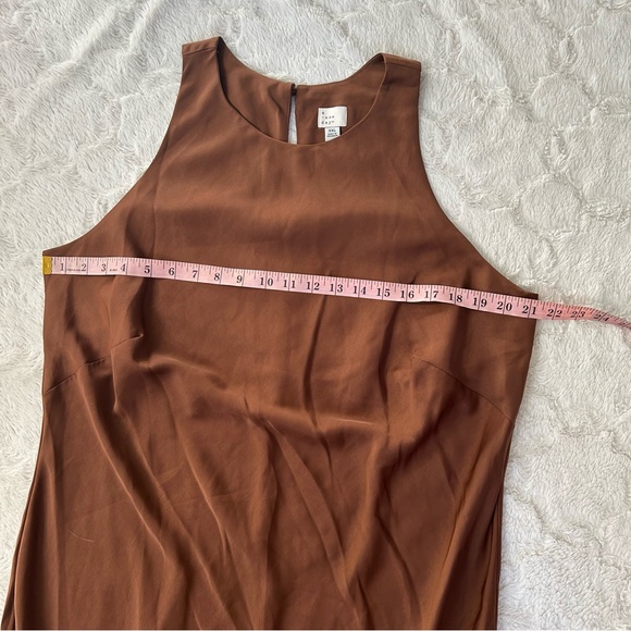 A New Day - Chocolate Brown Satin Midi Dress - XXL - Picture 4 of 7
